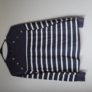 Shein Navy Striped shirt (S)